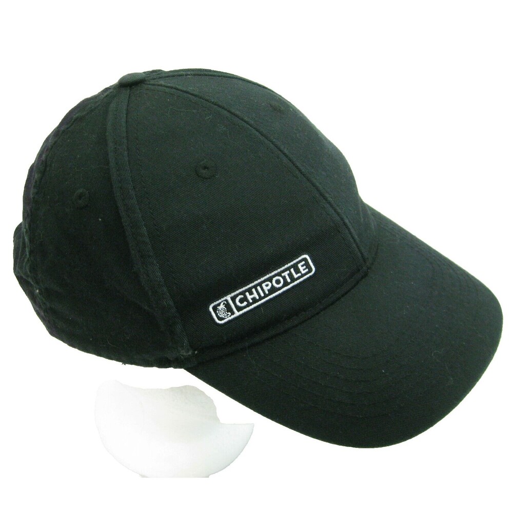 CHIPOTLE Black Baseball Cap Employee Work Hat (Adult Adjustable) Organic Cotton
